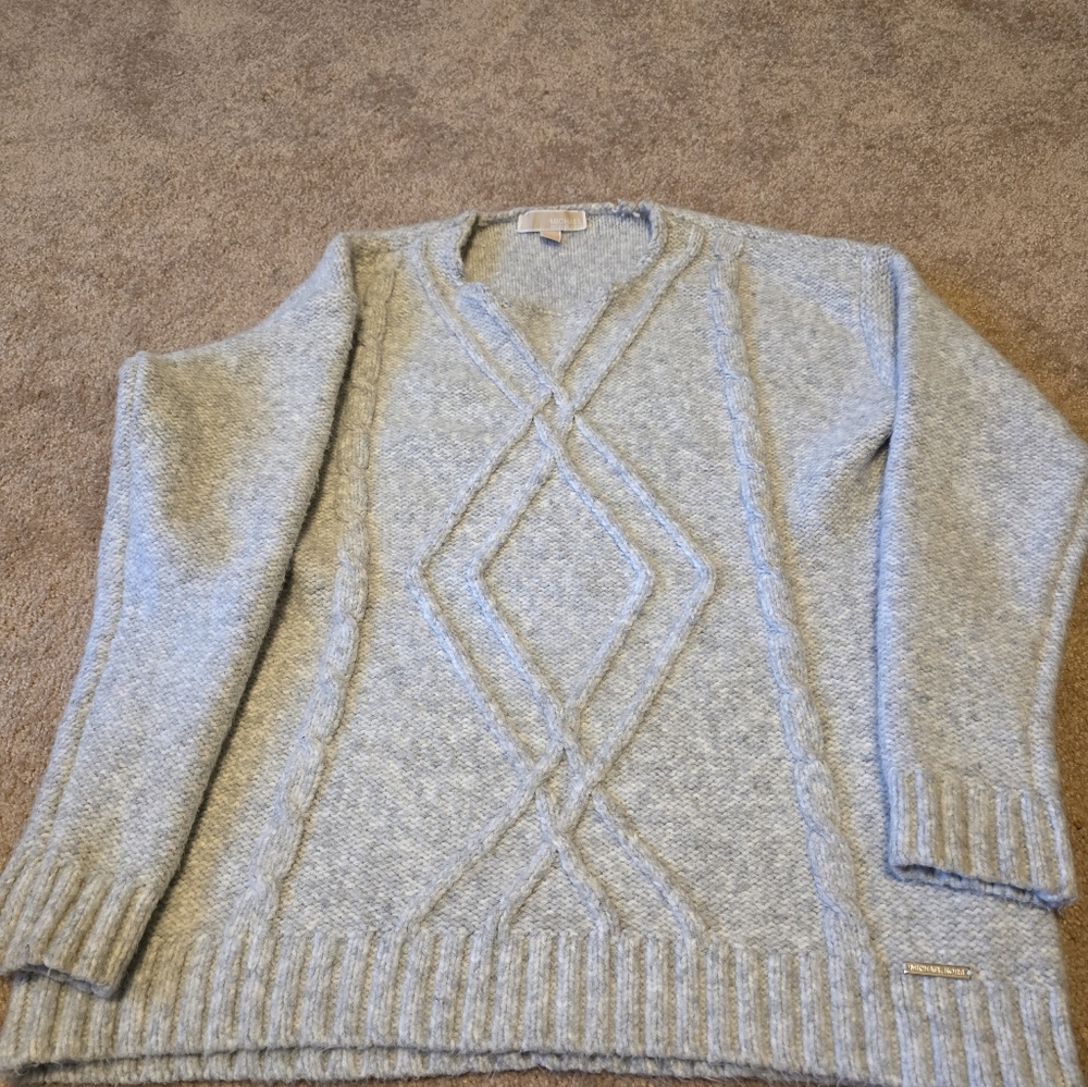 Gray Cable Knit Women's Sweater Michael Kors